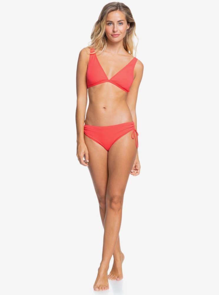 Red Women's Roxy Sd Beach Classics Fa Hipster B Separate Bikini Bottoms | USA TZGB-78604