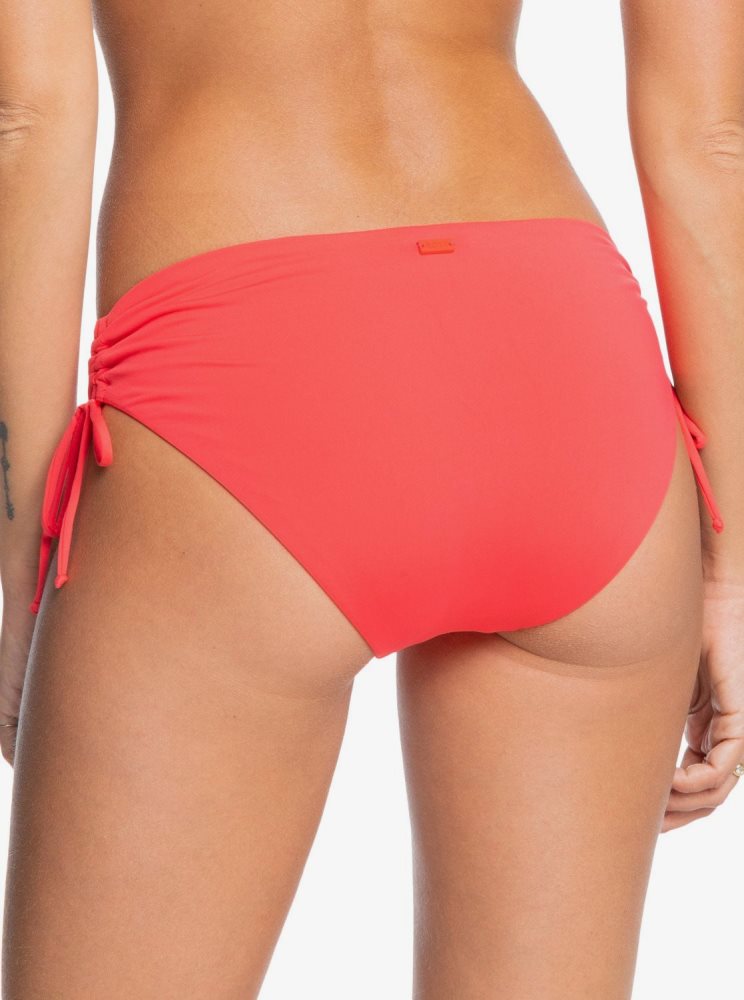 Red Women's Roxy Sd Beach Classics Fa Hipster B Separate Bikini Bottoms | USA TZGB-78604