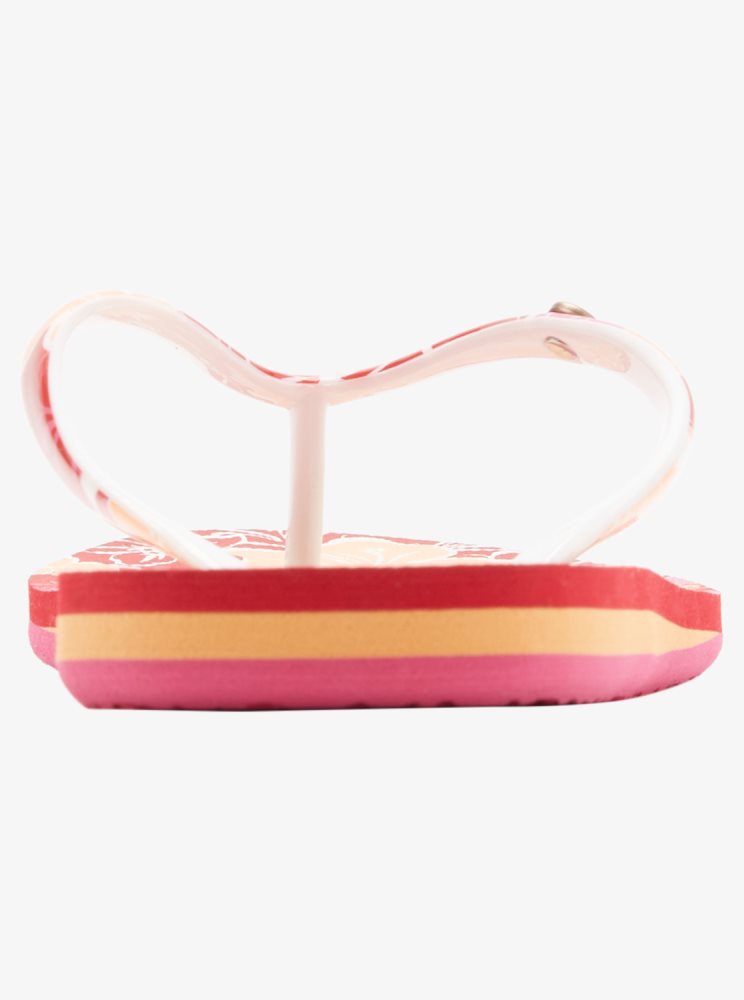 Red / Yellow Women's Roxy Portofino Flip Flops | USA DCWY-90835