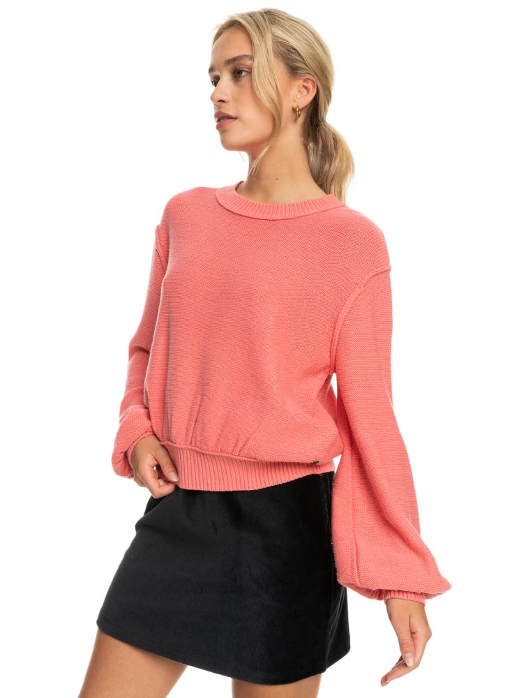 Rose Women's Roxy Loft Music Pullover Sweatshirts | USA ROIG-07683