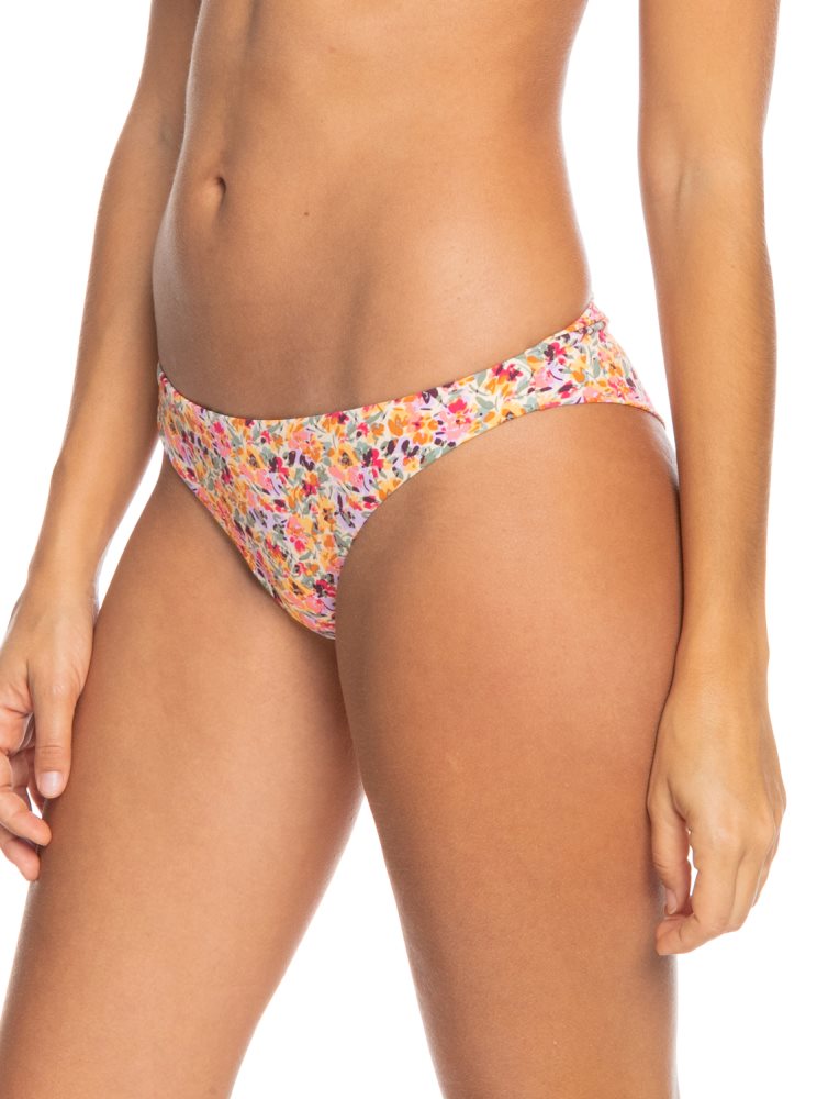 Rose Women's Roxy Printed Beach Classics Cheeky Bikini Bottoms | USA SUIT-57290