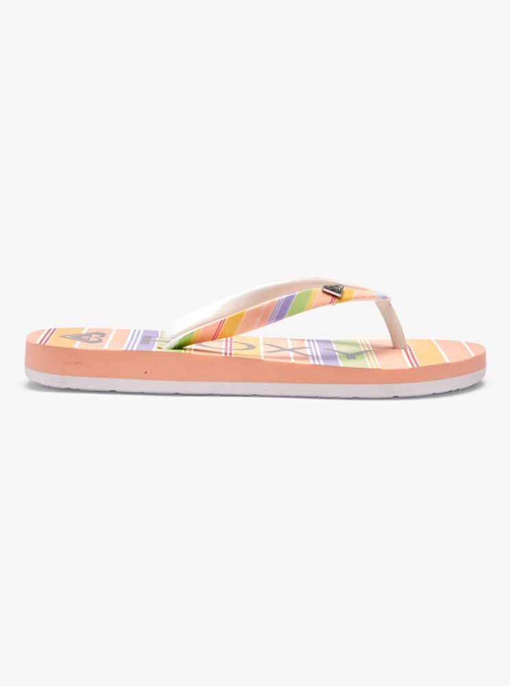 Stripes Kids' Roxy 4-16 Pebbles Sandals | USA PROY-74253