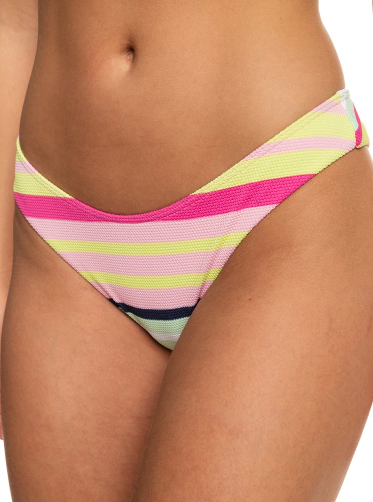 Stripes Women's Roxy Stripe Soul Cheeky Bikini Bottoms | USA YSMI-85307