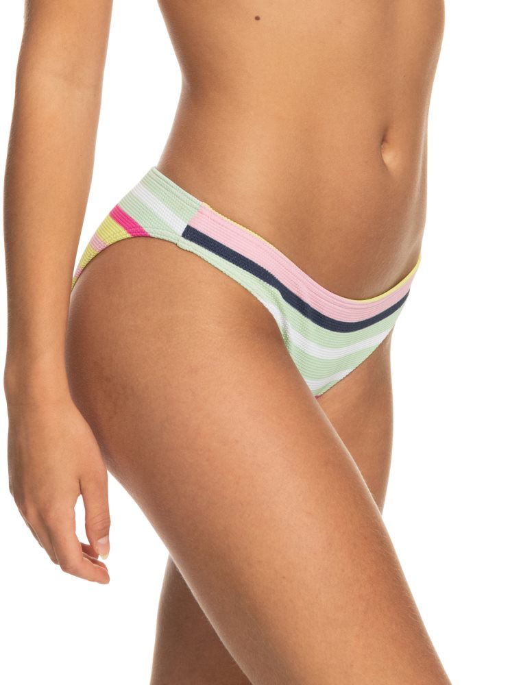 Stripes Women's Roxy Stripe Soul Mid Waist Bikini Bottoms | USA POIV-82750