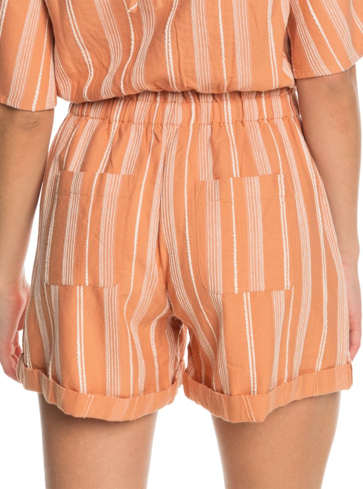 Stripes Women's Roxy Sweeter Place Viscose Shorts | USA MUNZ-75861