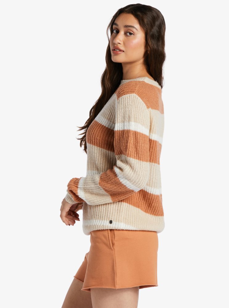 Stripes Women's Roxy Sweetest Dream Sweaters | USA YMGJ-07549