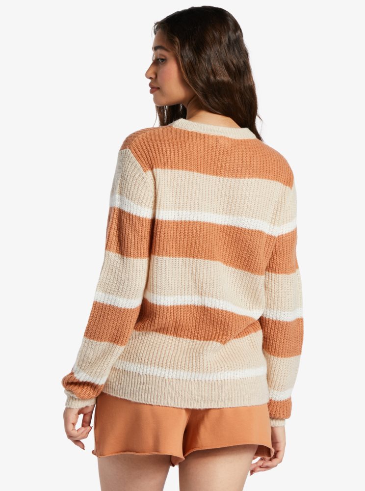 Stripes Women's Roxy Sweetest Dream Sweaters | USA YMGJ-07549