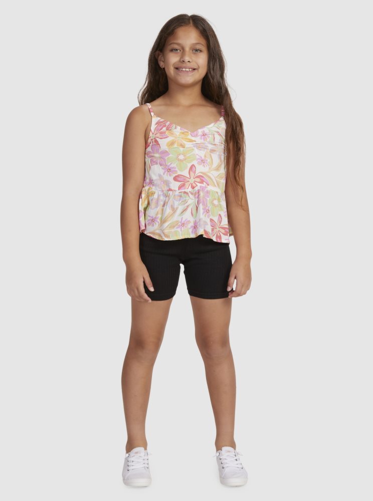 White Kids' Roxy 4-16 Good Old Days Strappy Tanks | USA BQTX-32708