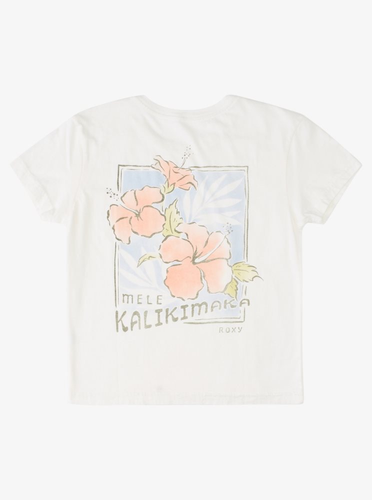 White Kids' Roxy 4-16 Kalikimaka Graphic Boyfriend T Shirts | USA GKOF-53490