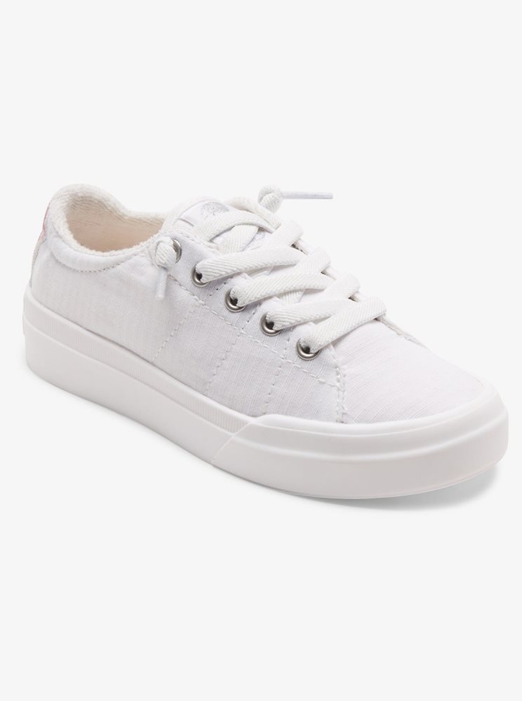 White Kids' Roxy 4-16 Rae Direct Attach Sneakers | USA DKSB-31697