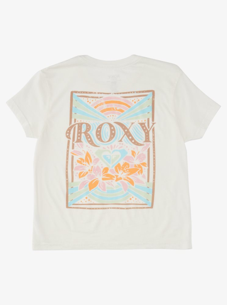 White Kids' Roxy 4-16 Rays T Shirts | USA MQYL-01398