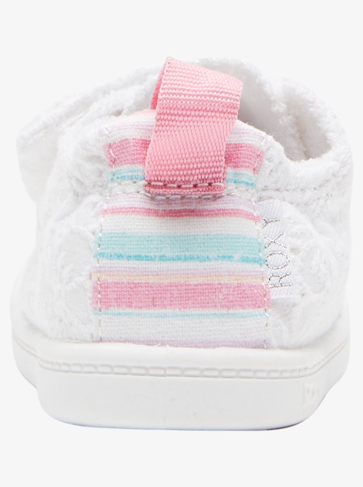 White Kids' Roxy Bayshore Sneakers | USA JCDP-18924