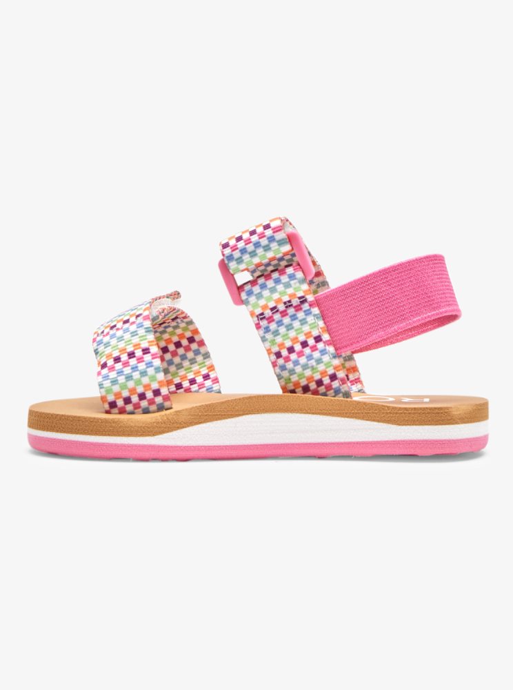 White Kids' Roxy Cage Sandals | USA JMIW-37628