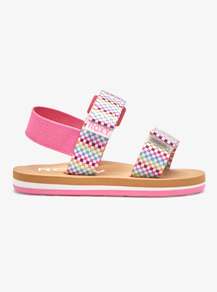 White Kids' Roxy Cage Sandals | USA JMIW-37628