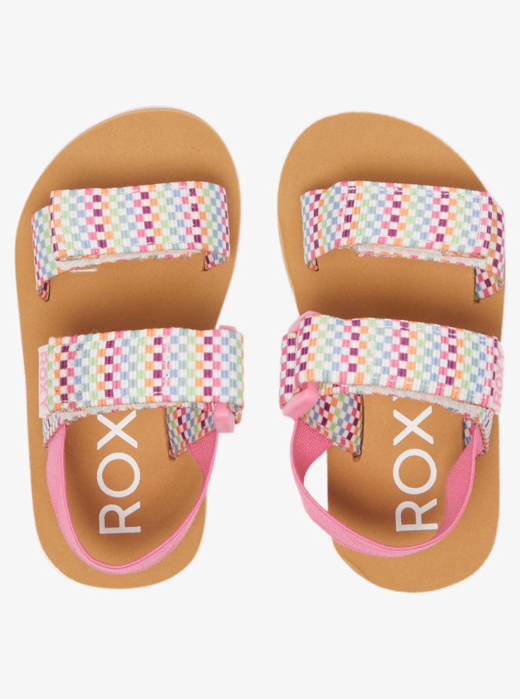 White Kids' Roxy Cage Sandals | USA JMIW-37628