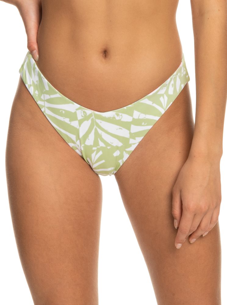 White / Multicolor Women's Roxy Tropics Hype Cheeky Bikini Bottoms | USA PFNA-86741