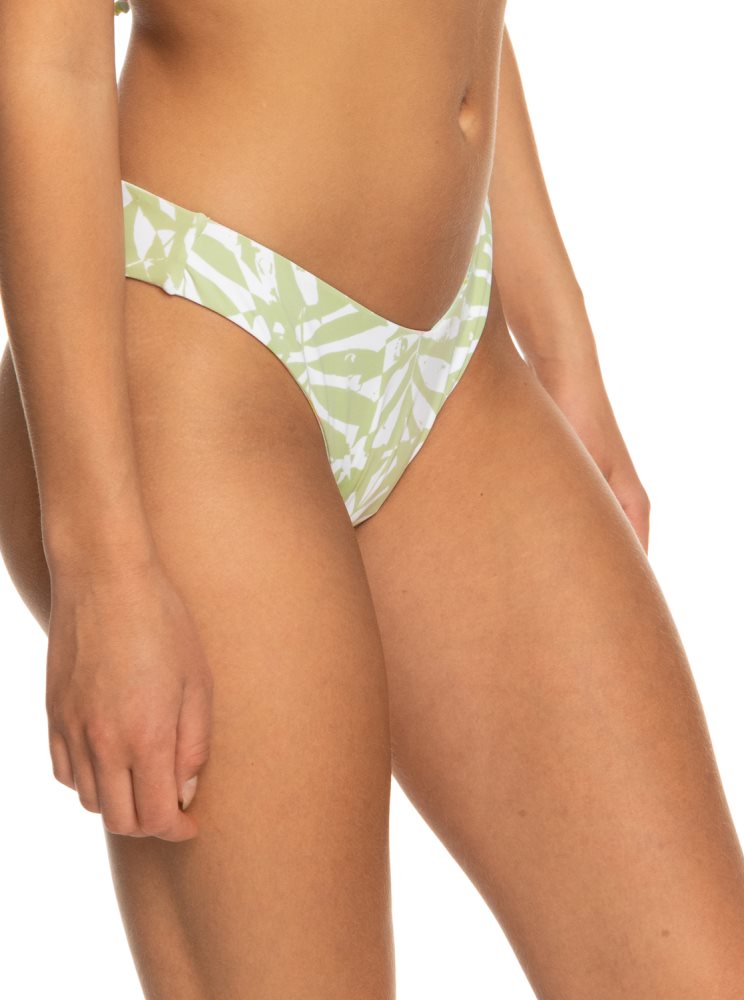 White / Multicolor Women's Roxy Tropics Hype Cheeky Bikini Bottoms | USA PFNA-86741