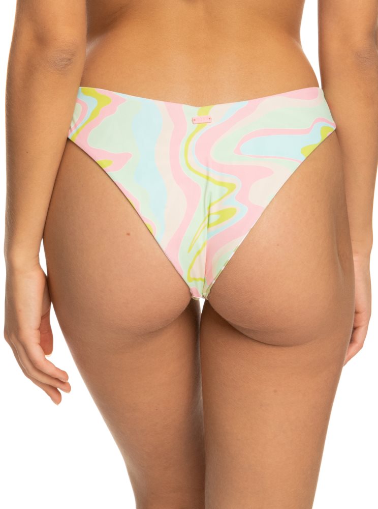 White / Multicolor Women's Roxy Tropics Hype Cheeky Bikini Bottoms | USA PFNA-86741