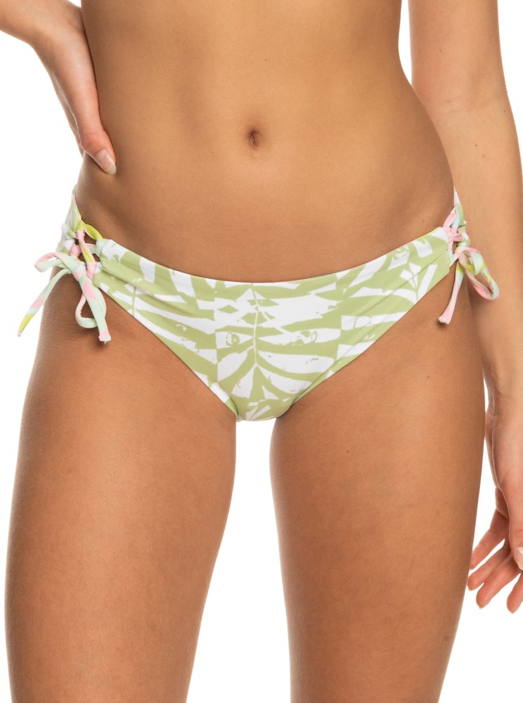 White / Multicolor Women's Roxy Tropics Hype Hipster Reversible Bikini Bottoms | USA UQNP-29457