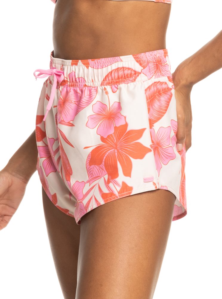 White / Orange / Pink Women's Roxy New Fashion Boardshorts | USA FRIW-18356