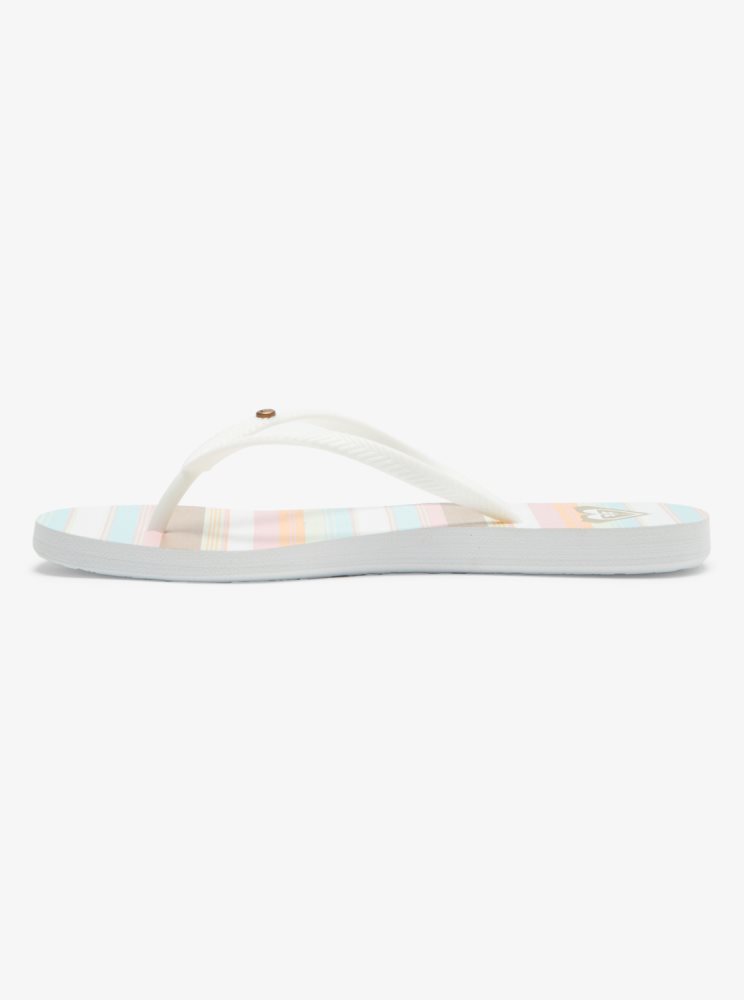 White / Pink / Multicolor Women's Roxy Bermuda Sandals | USA HGIR-37015