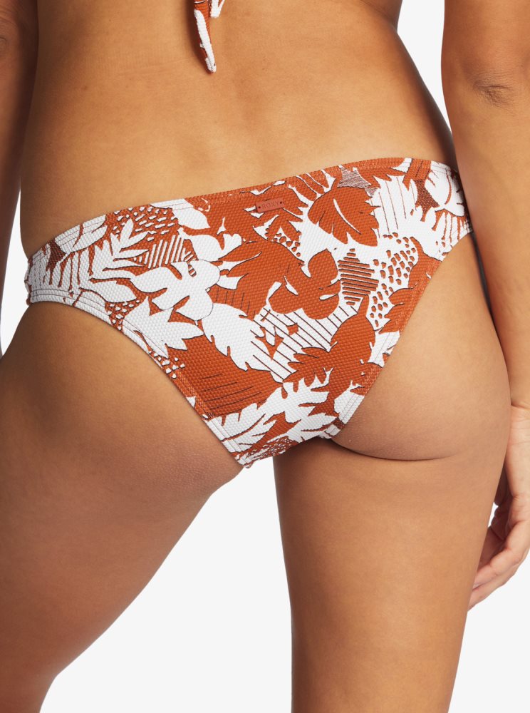 White / Red Women's Roxy Endless Swell Moderate Bikini Bottoms | USA OWYR-38596