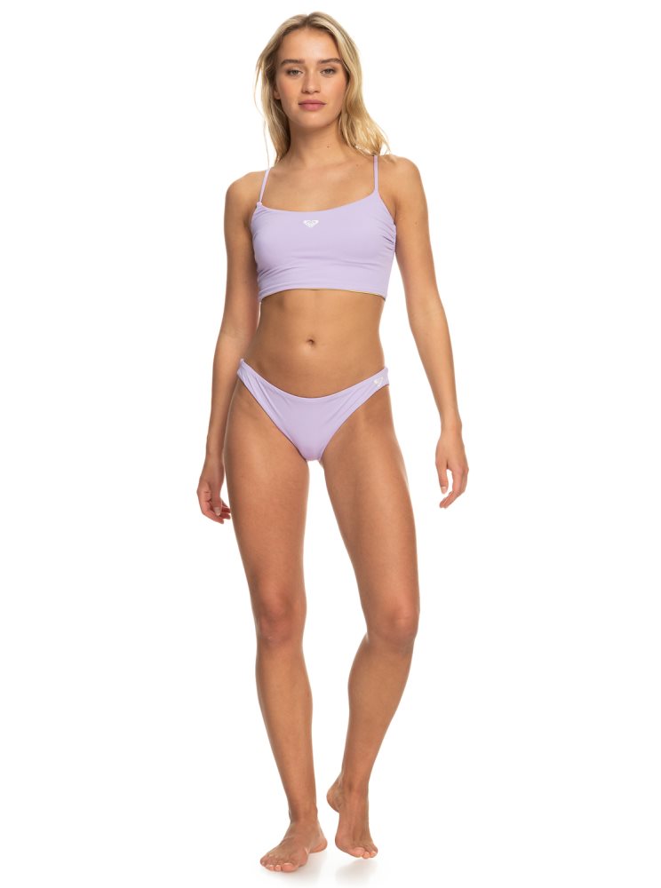 White Stripes Women's Roxy Surf.Kind.Kate. Cheeky Bikini Bottoms | USA DOBA-78239