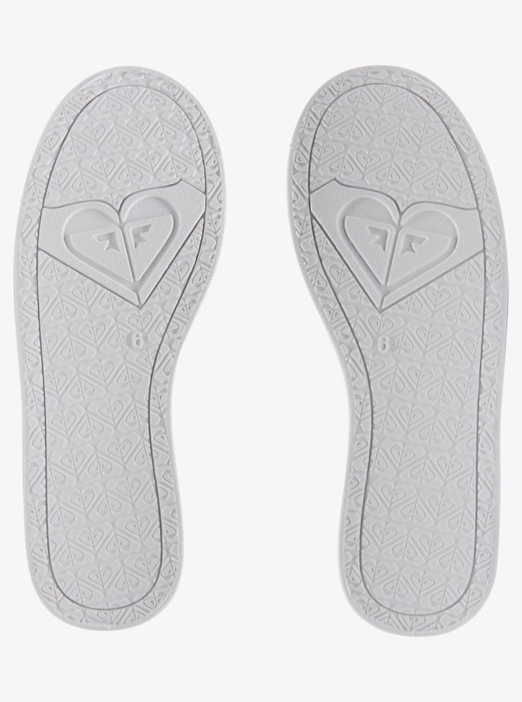 White / White Women's Roxy Minnow Slip On Shoes | USA DRLC-82041