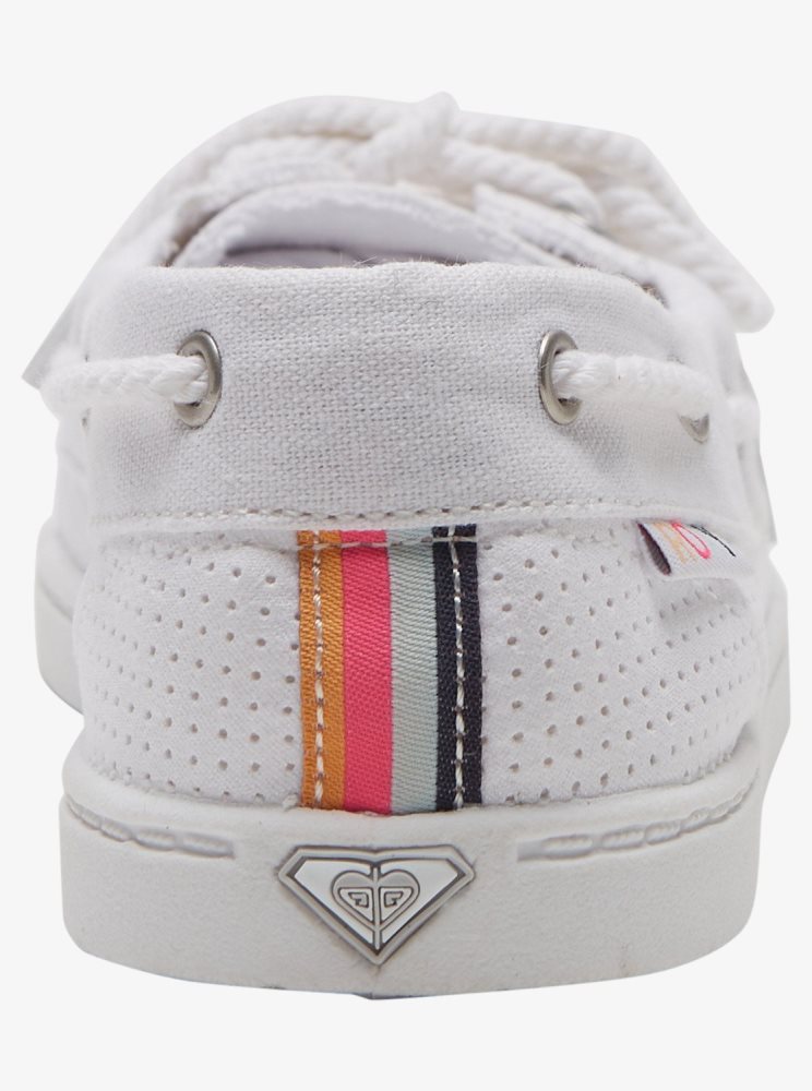 White Women's Roxy Ahoy Sneakers | USA CMXK-13867