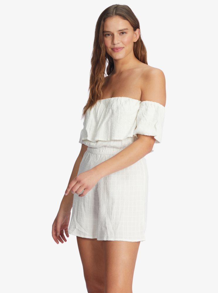 White Women's Roxy Another Day Rompers | USA QJYU-01967