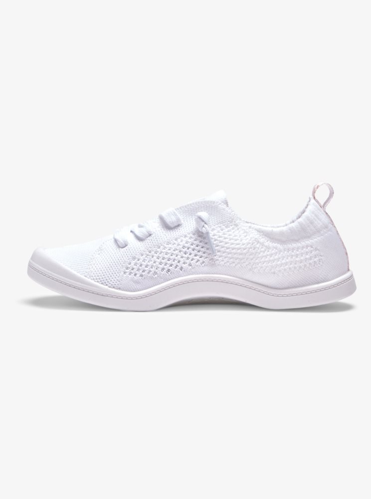 White Women's Roxy Bayshore Closed Sneakers | USA JKTN-49721