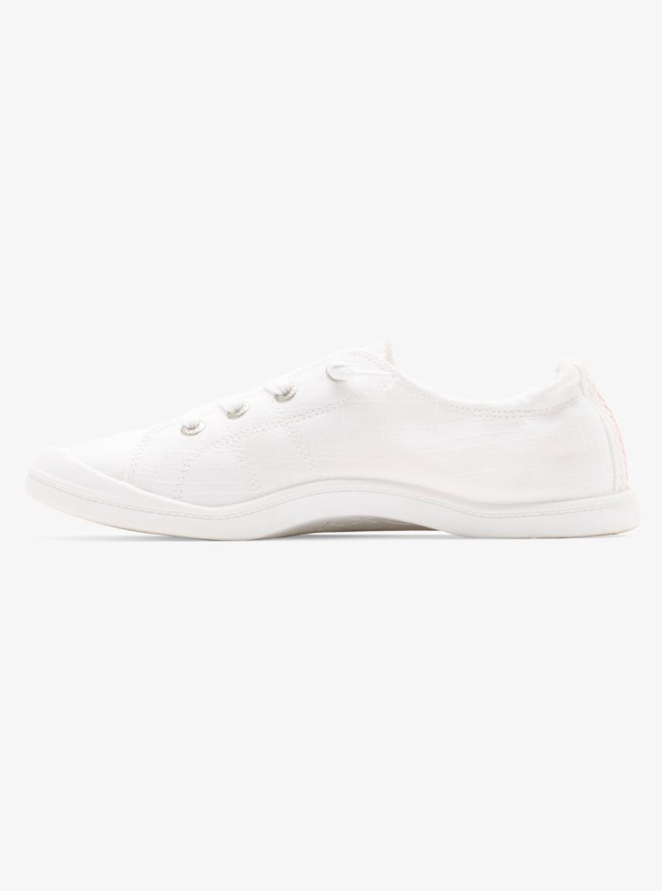 White Women's Roxy Bayshore Plus Sneakers | USA CTVF-21985