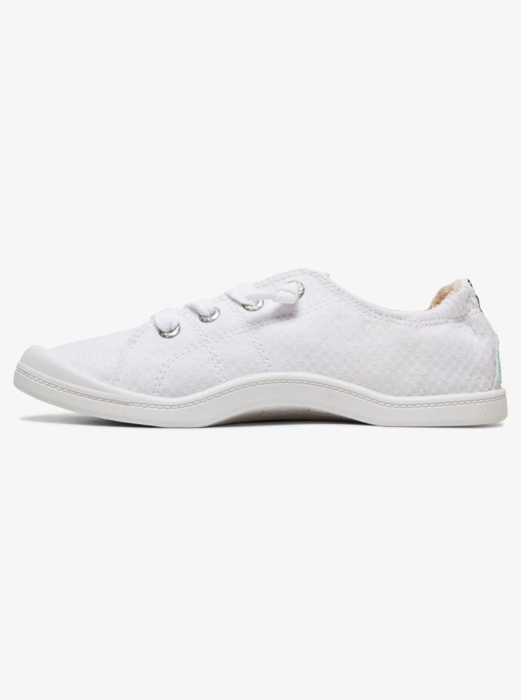 White Women's Roxy Bayshore Sneakers | USA APTJ-73049