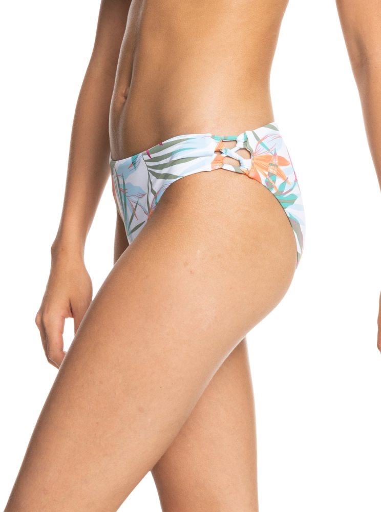 White Women's Roxy Beach Classics Hipster Bikini Bottoms | USA YVMJ-50721