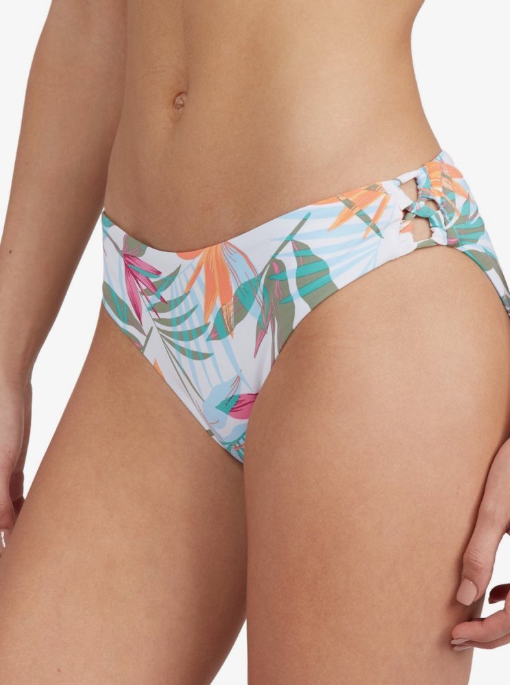 White Women's Roxy Beach Classics Hipster Bikini Bottoms | USA YVMJ-50721