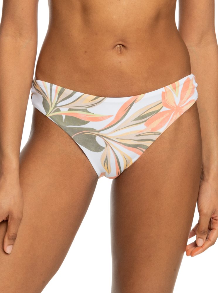 White Women\'s Roxy Beach Classics Strap Hipster Bikini Bottoms | USA QEIK-58346