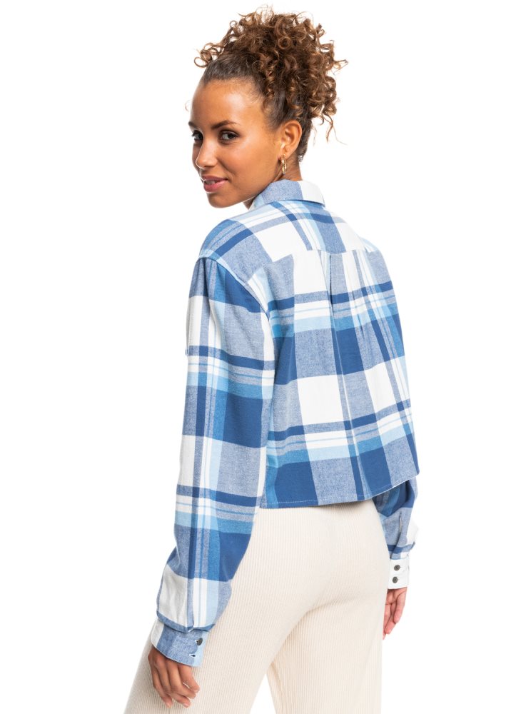 White Women's Roxy Both Ways Long Sleeve Shirts | USA FIOK-04785