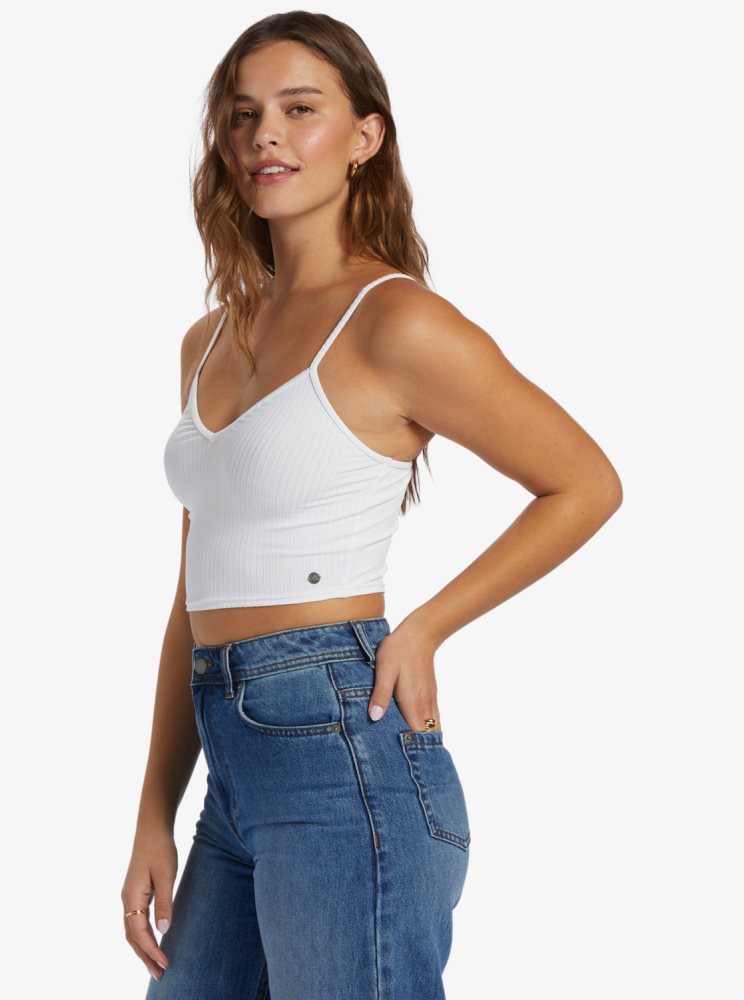 White Women's Roxy Brami Strappy Tops | USA PDFE-38012