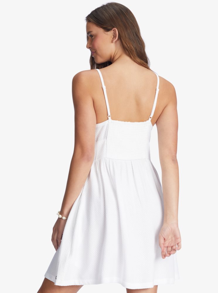 White Women's Roxy Bright Light Strappy Dress | USA TJGK-01473