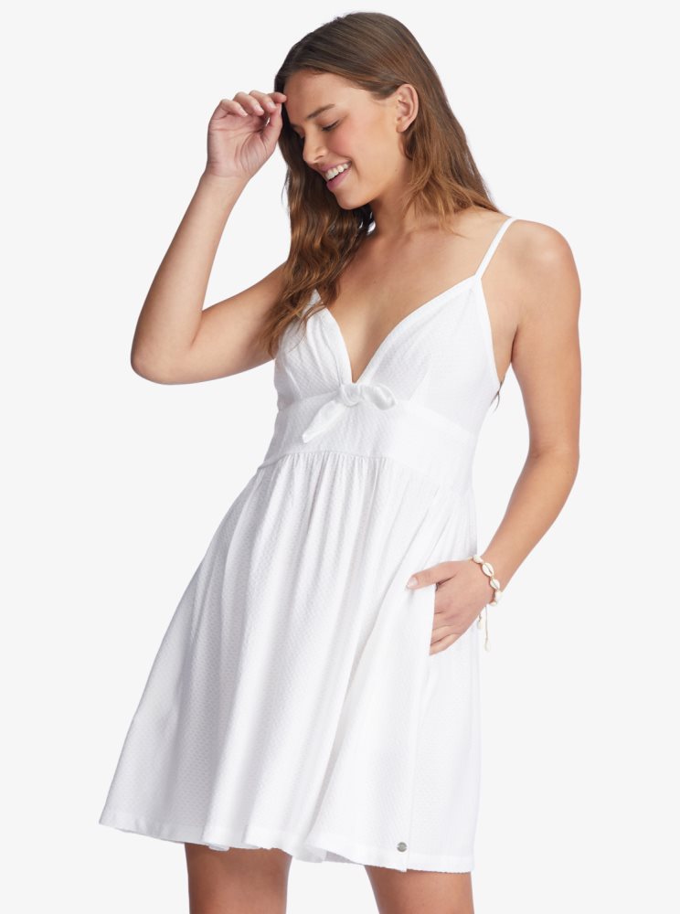 White Women's Roxy Bright Light Strappy Dress | USA TJGK-01473