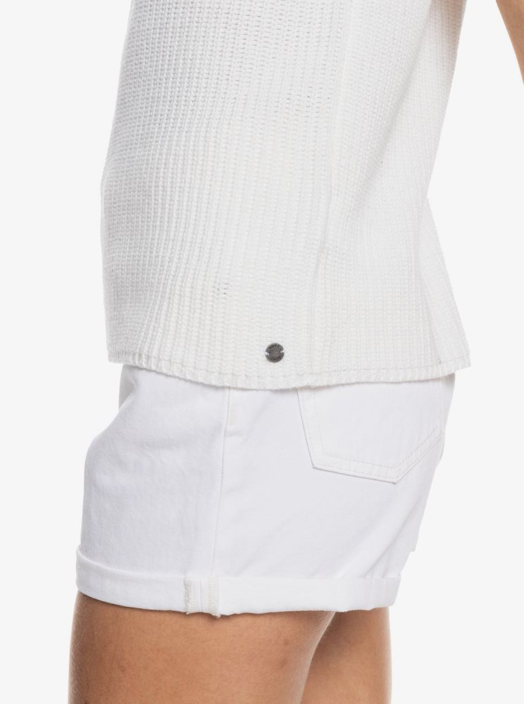 White Women's Roxy Bright Place Sleeveless Sweaters | USA YIDR-78041