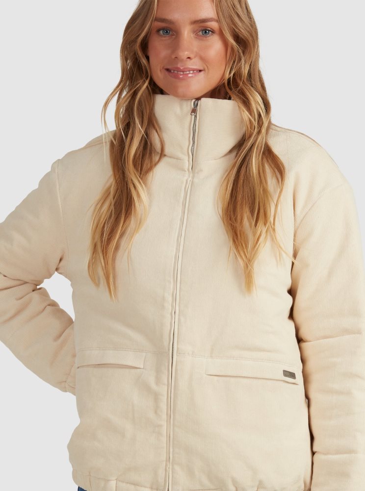 White Women's Roxy Cross The Park Jackets | USA JZNE-51263