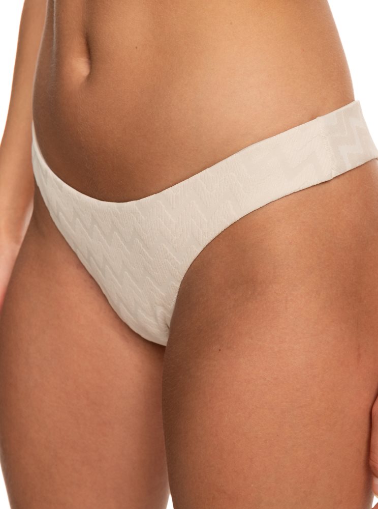 White Women's Roxy Current Coolness Cheeky Bikini Bottoms | USA JIUL-81643