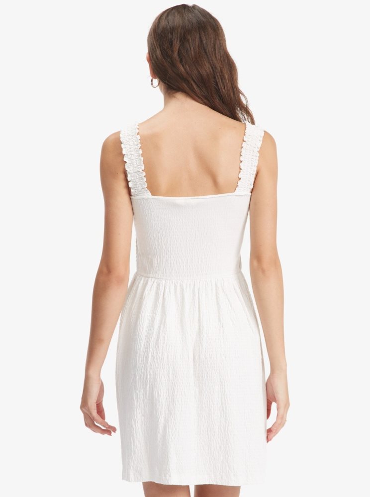 White Women's Roxy Hanging 10 Off The Shoulder Mini Dress | USA ARBI-97543