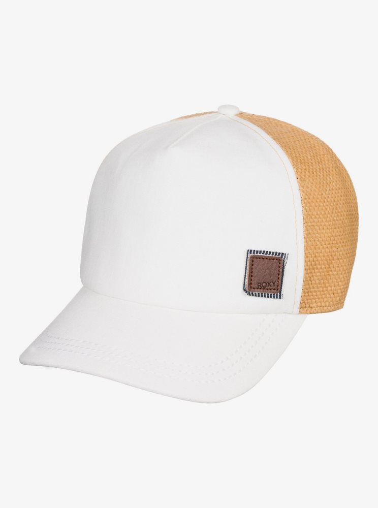 White Women's Roxy Incognito Trucker Hats | USA SKLV-81570