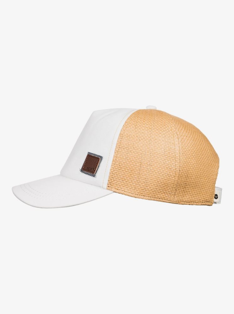 White Women's Roxy Incognito Trucker Hats | USA SKLV-81570