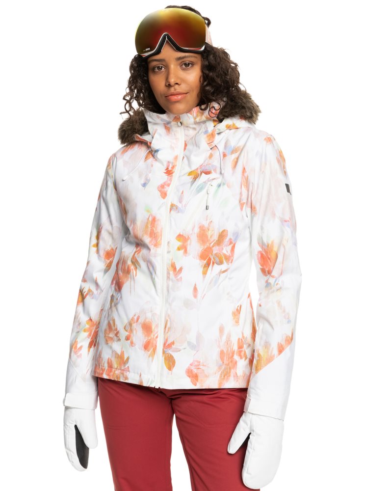 White Women\'s Roxy Jet Ski Premium Insulated Ski Jackets | USA KAFU-94817