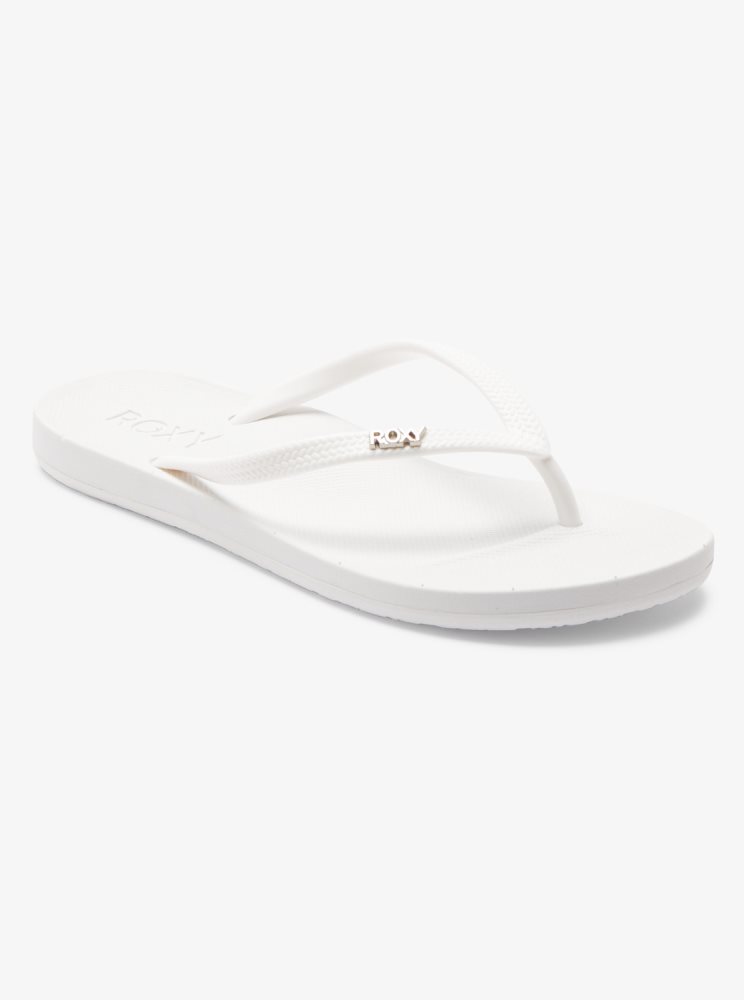 White Women's Roxy Jettie Sandals | USA HYNS-79645