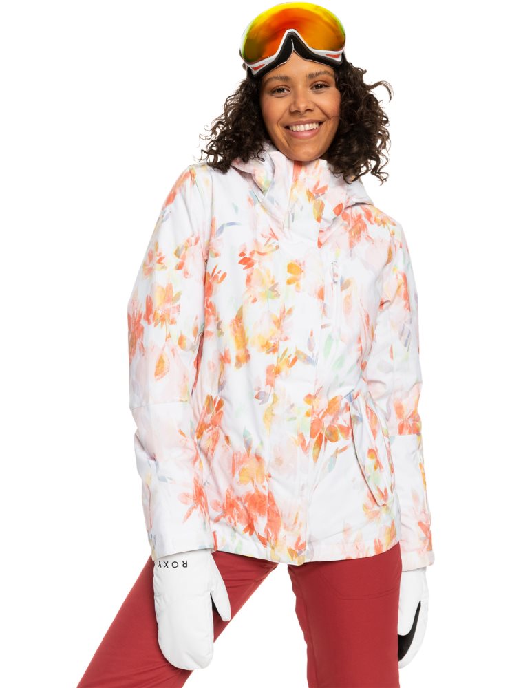 White Women's Roxy Jetty Insulated Ski Jackets | USA BFWJ-35981