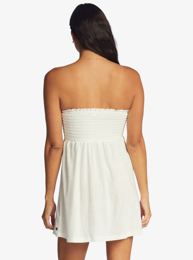 White Women's Roxy La Bomba Strapless Dress | USA YWKL-42015